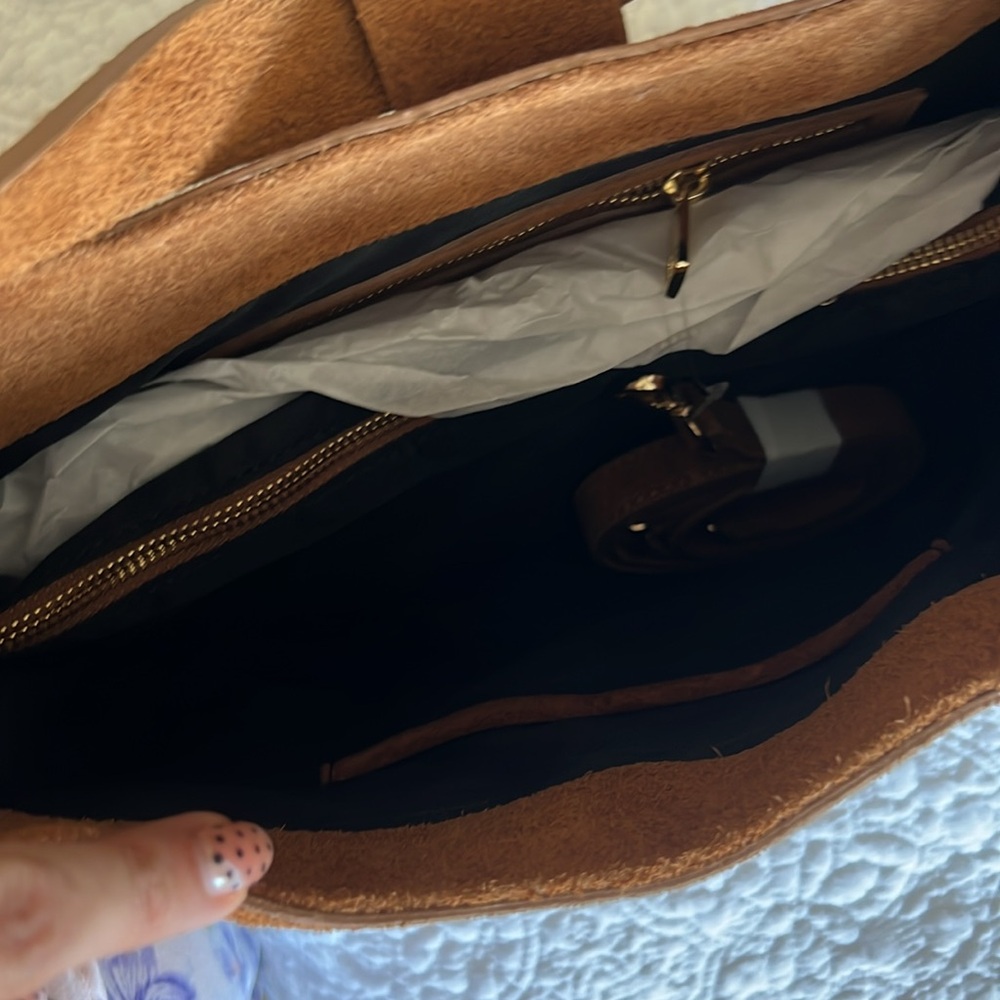 Viola Castellani Brown Suede Women's Bag - Picture 9 of 10